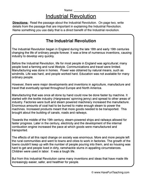 The Industrial Revolution Worksheets Easy Teacher Worksheets The Industrial Revolution Worksheet Answer Key - The Industrial Revolution Worksheet Answer Key