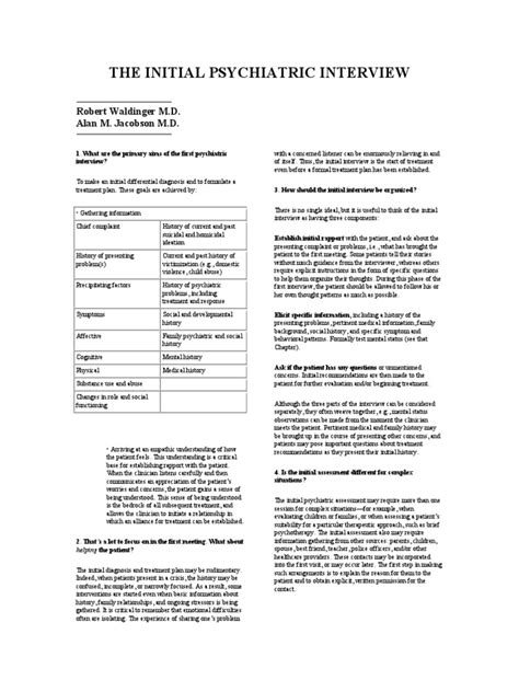 The Initial Psychiatric Interview Brown University