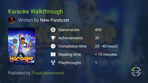 The Karaoke Walkthrough