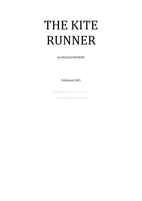 The Kite Runner Full Text