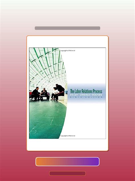 The Labor Relations Process 9th Edition