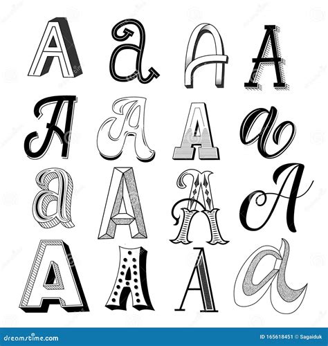 The Letter A In Different Styles