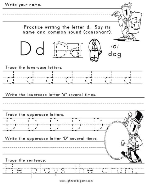 The Letter D Sight Words Reading Writing Spelling Pictures Starting With Letter D - Pictures Starting With Letter D