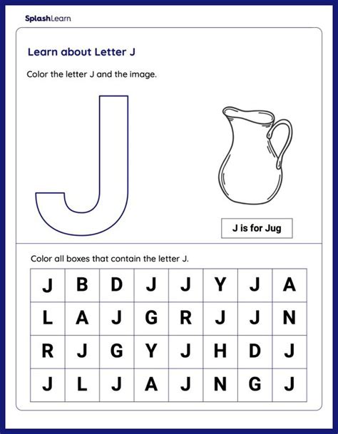 The Letter J Worksheet K5 Learning Letter J Preschool Worksheet - Letter J Preschool Worksheet