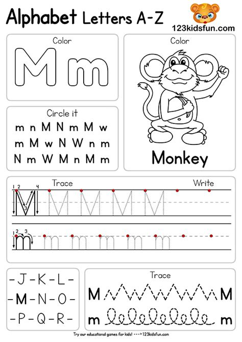 The Letter M Worksheet K5 Learning Letter M Worksheet - Letter M Worksheet