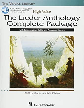 The Lieder Anthology Complete Package High Voice Bookpronunciation Guideaccompaniment Cds The Vocal Library