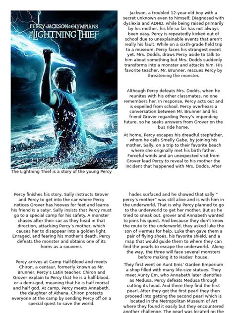 The Lightning Thief First Chapter