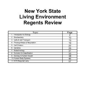 The Living Environment 2020 Answer Key