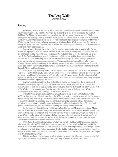 The Long Walk Pdf