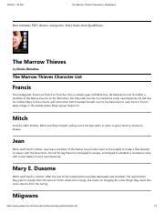 The Marrow Thieves Sparknotes