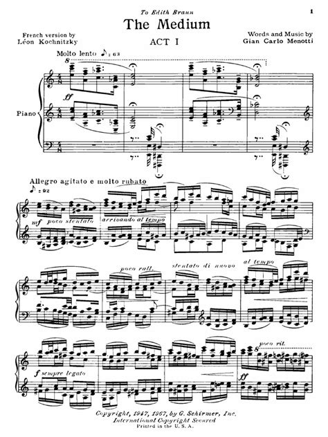 The Medium Vocal Score