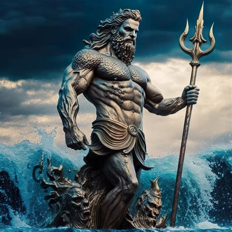 The Mighty Poseidon God Of The Sea And Poseidon In Greek Writing - Poseidon In Greek Writing