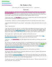 The Monkeys Paw Annotations