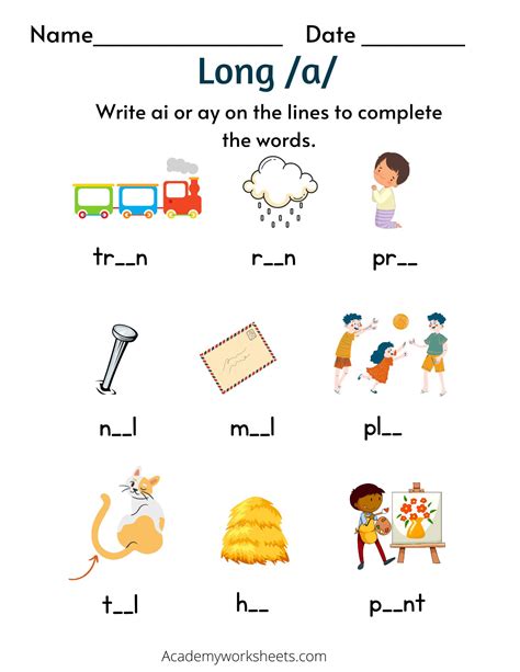 The Most Helpful Long A Sound Words Worksheets Long A Sound Words Worksheet - Long A Sound Words Worksheet