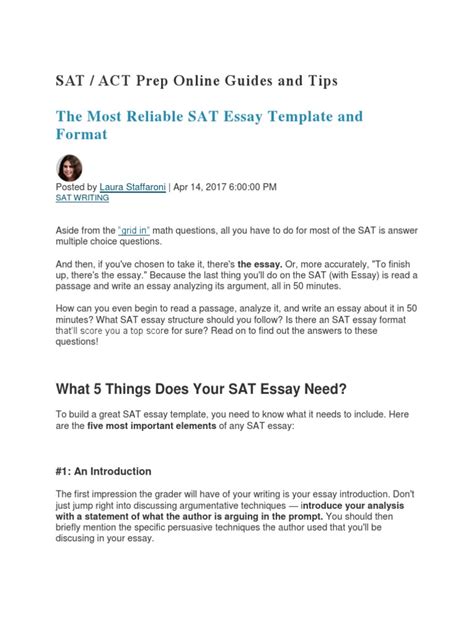 The Most Reliable Sat Essay Template And Format Sat Essay Writing Tips - Sat Essay Writing Tips