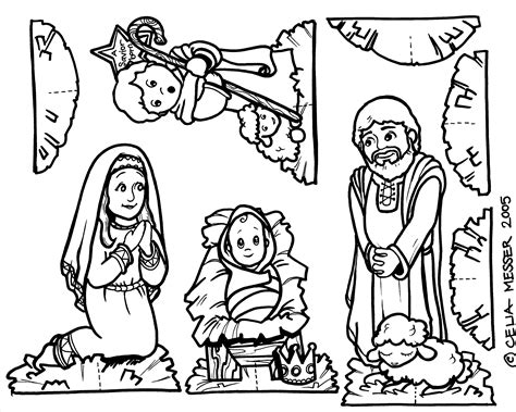 The Nativity Color Amp Cut Out Activity Book Color And Cut Activities - Color And Cut Activities