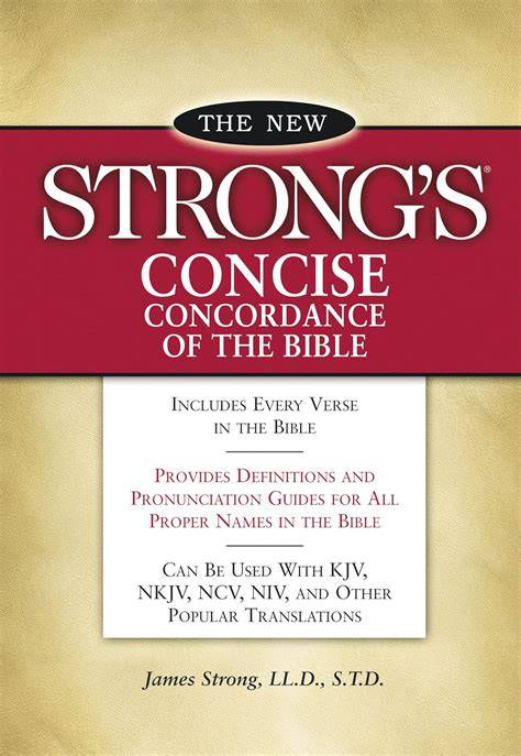 the new strong s concise dictionary of bible words