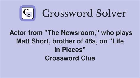 the newsroom waterston Crossword Clue Wordplays.com