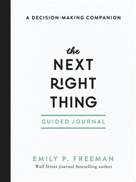 The Next Right Thing Journal
