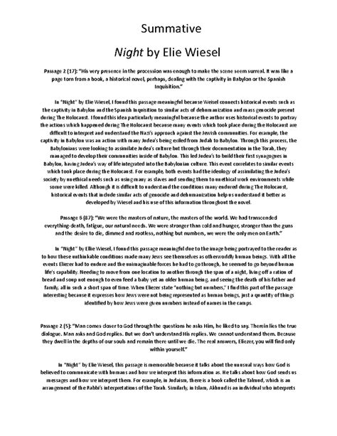 The Night Book Summary