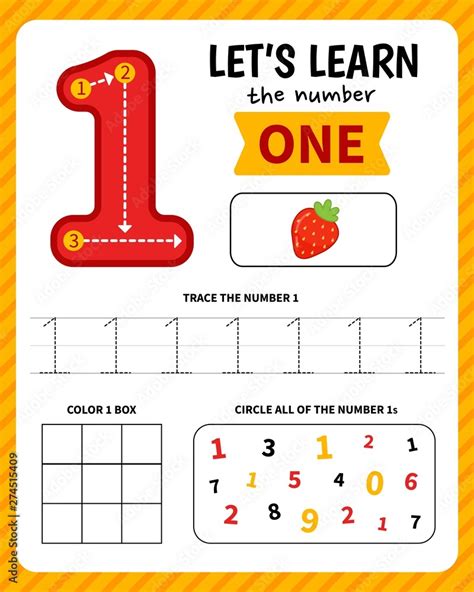 The Number 1 For Kids Learning To Count All About The Number 1 - All About The Number 1