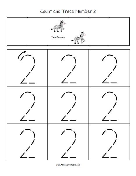 The Number 2 Two K5 Learning 2   Blank Kindergarten Worksheet - 2 + Blank Kindergarten Worksheet