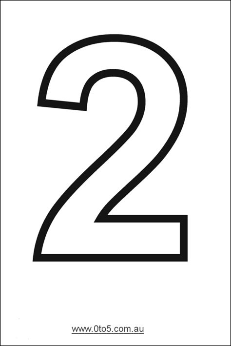 the number two is shown in black and white