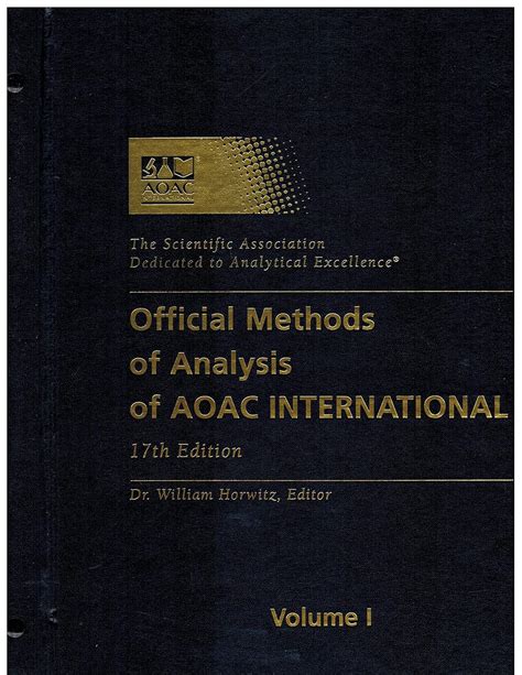 The Official Methods Of Analysis Of Aoac International