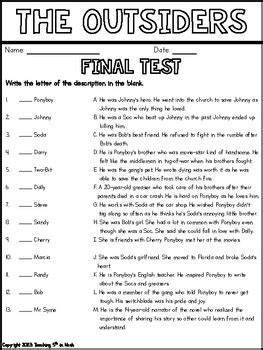 The Outsiders Book Test