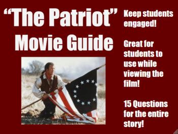 The Patriot Movie Teaching Resources Tpt The Patriot Worksheet - The Patriot Worksheet