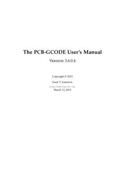 The Pcb Gcode Users Manual