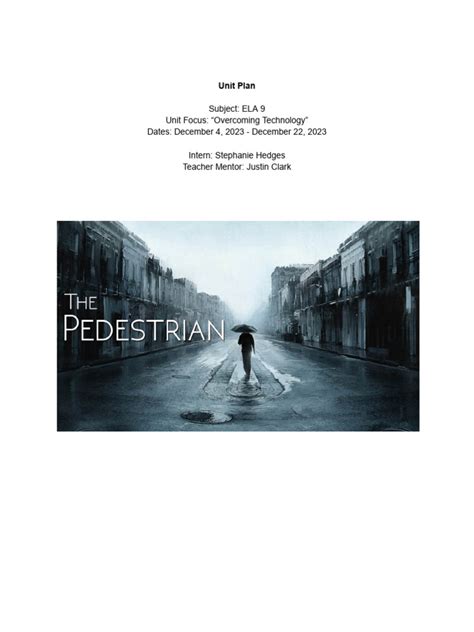 The Pedestrian Pdf