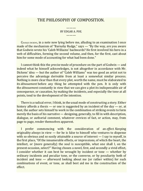 The Philosophy Of Composition