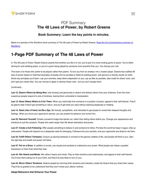 The Power Summary