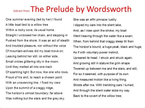 The Prelude Extract