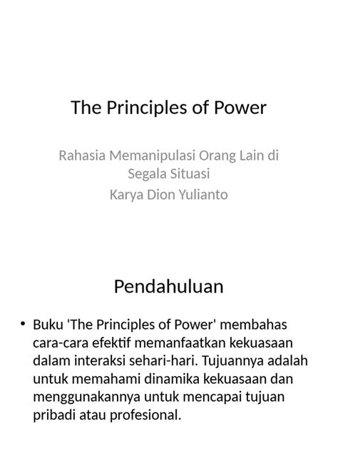 The Principles Of Power Pdf Indonesia