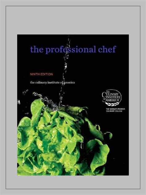The Professional Chef Pdf