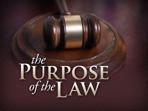 The Purpose Of Law