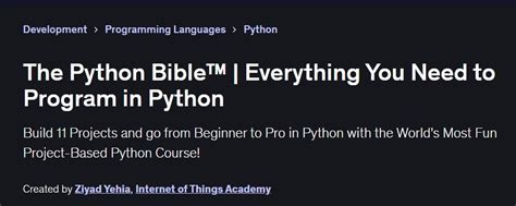 The Python Bible Everything You Need To Program In