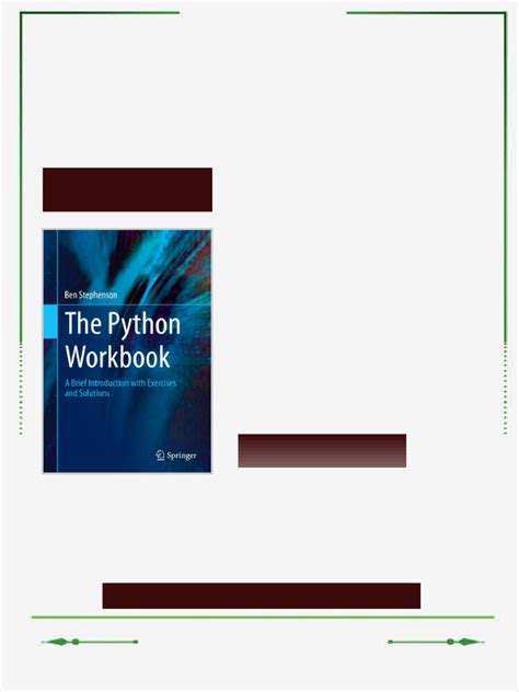 The Python Workbook A Brief Introduction With Exercises And Solutions By Ben Stephenson 28 Feb 2015 Hardcover