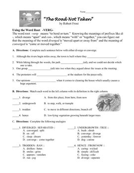 The Road Not Taken 7th Grade Reading Comprehension Worksheet Reading Comprehension 7th Grade - Worksheet Reading Comprehension 7th Grade