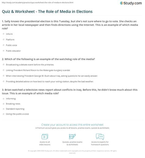 The Role Of Media Answer Key