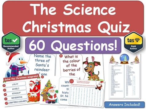 The Science Christmas Quiz Teaching Resources The Science Of Christmas Crossword - The Science Of Christmas Crossword