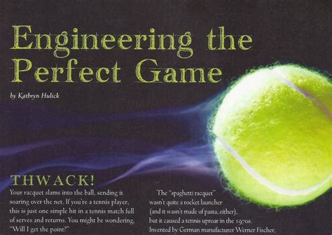 The Science Of Tennis Kathryn Hulick Science In Tennis - Science In Tennis