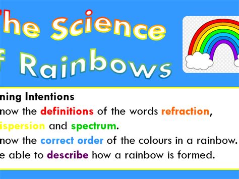 The Science Rainbow Teaching Resources Teachers Pay Teachers The Rainbow Science - The Rainbow Science