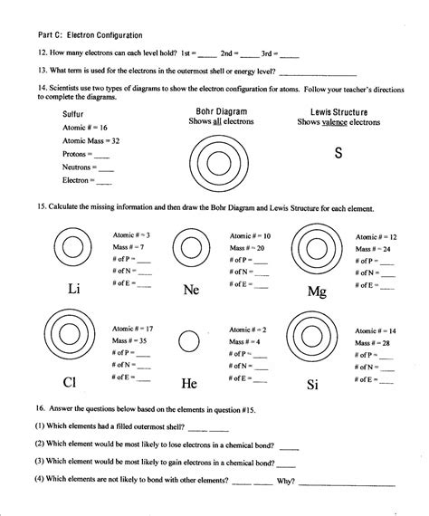 The Science Spot Chemistry Bonding Worksheet Answers - Chemistry Bonding Worksheet Answers