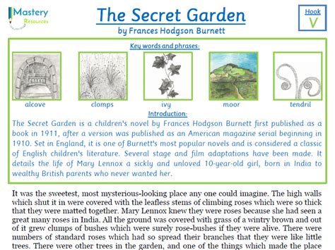 The Secret Garden Book Ks2 Stories Primary Resources The Secret Garden Grade Level - The Secret Garden Grade Level