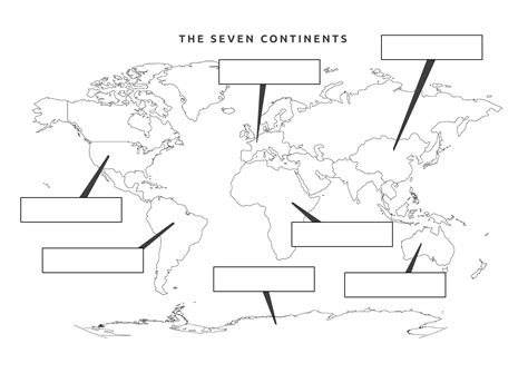 The Seven Continents Labeling Activity For K 2nd Labeling Continents Worksheet - Labeling Continents Worksheet