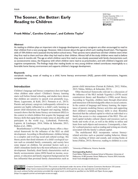 The Sooner The Better Early Reading To Children Kindergarten Articles - Kindergarten Articles