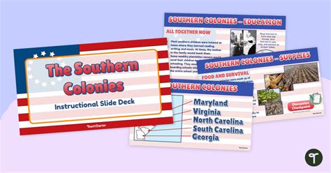 The Southern Colonies Instructional Slide Deck Teach Starter Southern Colonies Worksheet - Southern Colonies Worksheet
